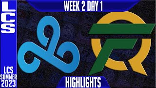 C9 vs FLY Highlights  LCS Summer 2023 W2D1  Cloud9 vs FlyQuest [upl. by Oicafinob]