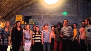 The trad academy sea shanty choir perform at Trip Space Hackney London [upl. by Pleione]