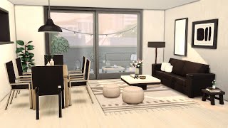 SMALL MODERN APARTMENT  No CC Sims 4 Speed Build [upl. by Henebry328]