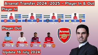 Arsenal Transfer 20242025  Player In amp Out With Tavares amp Lokonga  Update 16 July 2024 [upl. by Mannie]