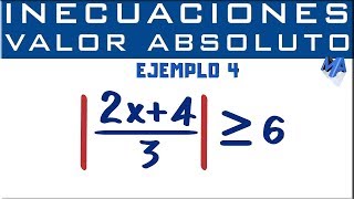 Inecuaciones con valor absoluto  Ejemplo 4 [upl. by Ybbil475]