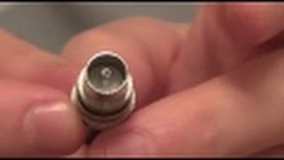 How to fit a TV Connector Plug onto a Coaxial AERIAL Cable [upl. by Aved]