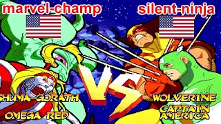 Marvel Super Heroes Vs Street Fighter  marvelchamp vs silentninja [upl. by Ayad43]