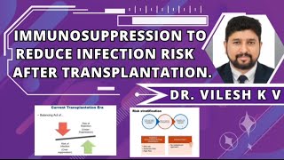 IMMUNOSUPPRESSION TO REDUCE INFECTION RISK AFTER TRANSPLANT  DR VILESH K V [upl. by Georgianne]