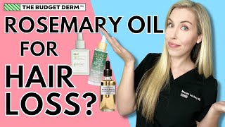 Natural Treatments For Hair Loss  Rosemary Oil Deep Dive  The Budget Dermatologist [upl. by Keel]