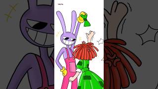 Jax Loves Ragatha ❤️ Kiss animation😈The Amazing Digital Circus animation ytshorts shortsfeed tadc [upl. by Nesto]