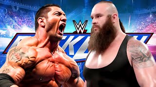 FULL MATCH Braun Strowman vs Batista wwe 2k24 wrestling [upl. by Ellerrad]