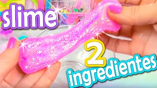 HAZ SLIME CON 2 INGREDIENTES 💦 SI FUNCIONA Súper Fácil [upl. by Aivila951]