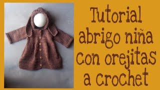 Tutorial abrigo a crochet para niña de 18 24 meses [upl. by Attenohs]