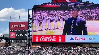 National Anthem  Colorado Rockies Season Opener 2024 [upl. by Yaned]