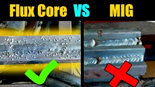 Real World MIG vs Flux Core Welding  How To Weld Gasless Flux Core Welding Tips And Tricks [upl. by Elah]