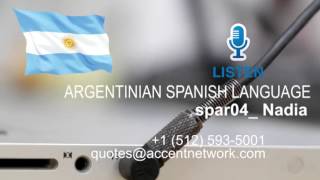 Spanish Argentinian Voiceover Talents  spar04 Nadia [upl. by Oluap]