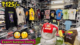 ₹125 से शुरू  Export Surplus Jeans TShirt hoodies amp track Pant Wholesaler Mumbai  I’M Fashion [upl. by Vlada286]