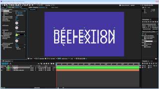 Tutoriels After effects en français  Réflexion de texte [upl. by Bum]