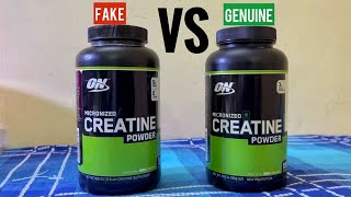 ON Creatine Powder  Fake Vs Geniune  Most detailed comparison [upl. by Ahnavas]