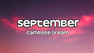 September Campsite Dream Lyrics [upl. by Ynnhoj]