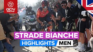 Spectacular LongRange Attack In Thrilling Race  Strade Bianche 2023 Highlights  Men [upl. by Yblocaj543]