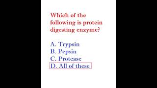 Which of the following is protein digesting enzyme [upl. by Sirrah]