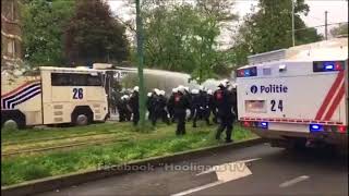 Clashes after BeerschotWilrijk vs Royal Antwerp 29042018 [upl. by Nolyar]