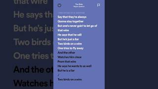 Regina Spektor Two Birds  Lyrics [upl. by Jocko]