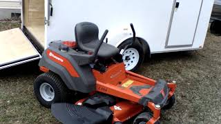 Husqvarna Z254 Briggs Zero Turn Mower Enclosed Trailer Pack [upl. by Mahau658]