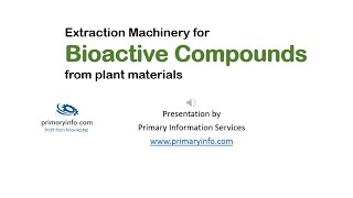 Bio Active Compounds  Trade Technology Project Information [upl. by Montana]