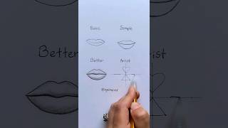 How to draw Lips 💋 Which level can you draw art artwork artist draw drawing sketch cartoon [upl. by Avuha]