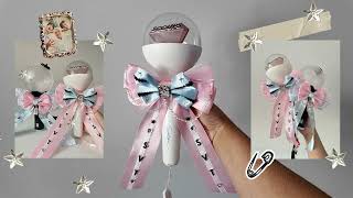 DIY ✷ How to make a KPOP Lightstick Bow  Easy Tutorial ✷ Seventeen Carat Bong Deco [upl. by Sosanna880]