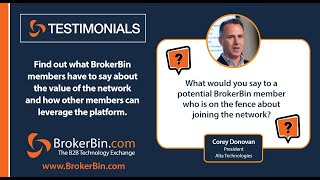 BrokerBin Testimonial  Alta Technologies  Message to Potential Members [upl. by Allwein886]