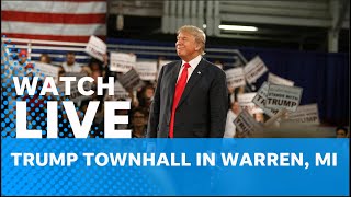 Live Donald Trump hosts townhall in Warren Michigan [upl. by Aitram]