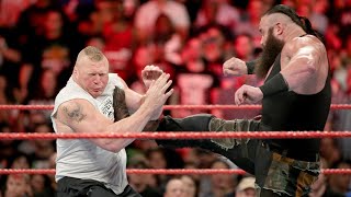 Braun Strowman attacks Brock Lesnar Raw Aug 21 2017 [upl. by Verada]