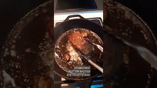 How to Cook The Perfect SteakPan Seared Butter Basted Fillet Steak Recipeshortsbeefsteak [upl. by Clarette]