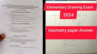 Elementary Drawing Exam Geometry Solved Question paper 2024  Ashwin3darts [upl. by Biegel]