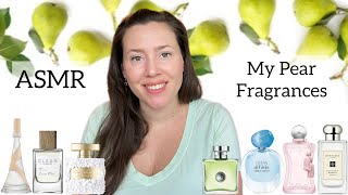 ASMR  My Pear Perfume Collection  Glass Tapping amp Whispering [upl. by Irami]