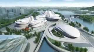 Zaha Hadid Changsha Meixihu International Culture and Art Center [upl. by Ainocal]