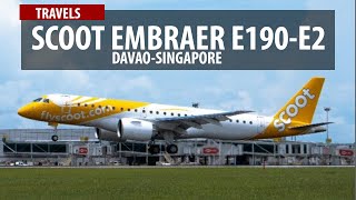 Scoot Embraer E190E2 DavaoSingapore TRAVELS 9 [upl. by Baptlsta]