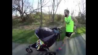 Jogging Stroller World record  1 mile in 4 minutes 23 secs [upl. by Suoivatnod]