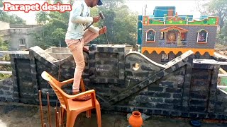 how to create Parapet all ElevationAmazing ldea do creative Parapet wall Elevation making Easy Work [upl. by Daggett419]