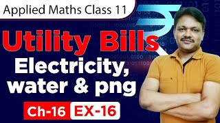 UTILITY BILLS  ELECTRICITY  GAS  WATER  EX16  Lecture 1  Ch16  Class 11 Applied Maths [upl. by Oriana868]