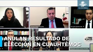 Invalidan las elecciones en la alcaldía Cuauhtémoc EnPortada [upl. by Ahsieyk936]