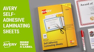 How to Laminate at Home or Work with Avery Adhesive Laminating Sheets [upl. by Atnwahs]