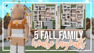 1 amp 2 Story Fall Family House Layouts in Bloxburg Roblox [upl. by Obmar]