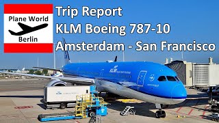 Trip Report  KLM Boeing 78710  Amsterdam  San Francisco  USA Dreamliner Travel June 2023 [upl. by Gronseth]