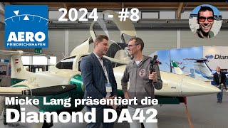 AERO 2024 8  Diamond DA42 präsentiert von Micke Lang  Zweimot mit Austro Engine Diesel [upl. by Nnael395]