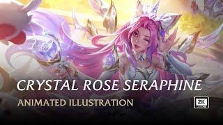 Crystal Rose Seraphine Animated Illustration Login Screen  Fanart  League of Legends [upl. by Vashtee]