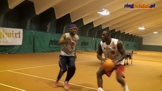 Deontay Wilder amp Tony Harrison play basketball at Wladimir Klitschko camp [upl. by Atekahs936]