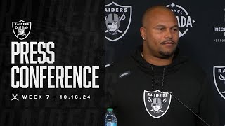 Coach Pierce on Facing the Rams and Next Man Up Mentality  Raiders  NFL [upl. by Llednav]