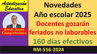 Año escolar 2025 novedades docentes gozaran feriados no laborables [upl. by Eneg]