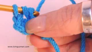 Foundation Double Crochet Left Handed [upl. by Rufus]