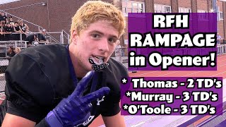 Rumson Fair Haven 41 Point Pleasant Boro 28  Week 1 Highlights  Nick Thomas 2 TD Catches [upl. by Yenrab]